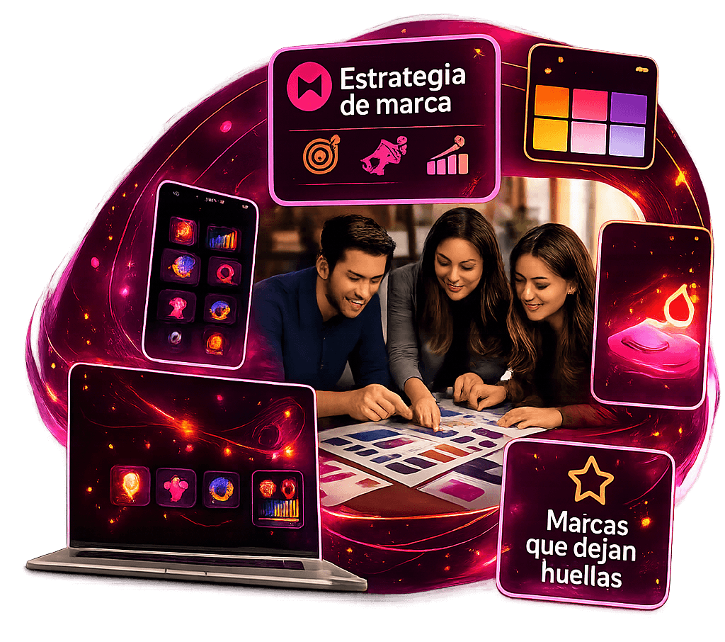 Equipo de marketing trabajando